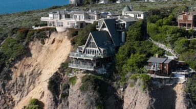A wealthy doctor refuses to leave his $16 million mansion even though it could fall into the Pacific Ocean