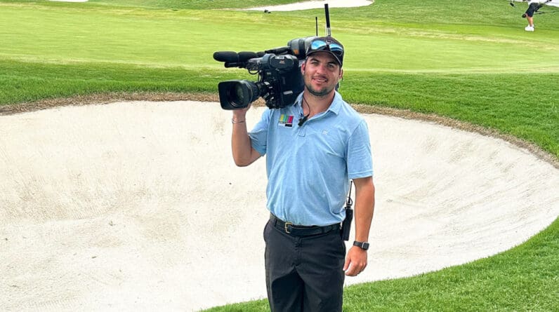 Parker Ruttan behind the broadcast