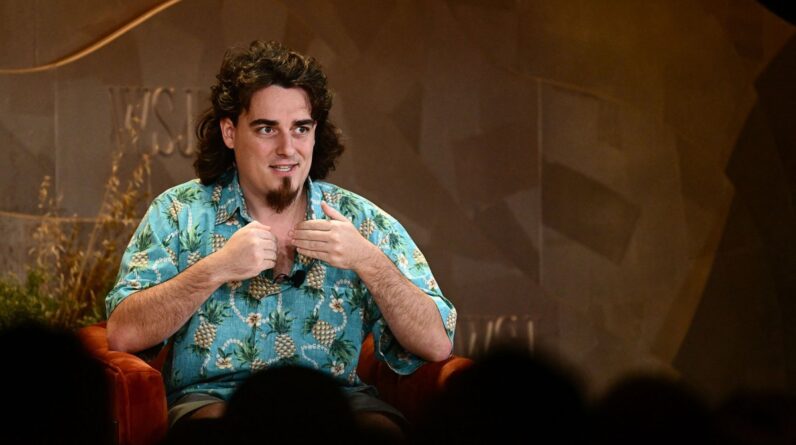 Palmer Luckey, founder of Oculus and Anduril Industries, speaks during The Wall Street Journal's WSJ Tech Live conference in Laguna Beach, California on October 16, 2023. (Photo by PATRICK T. FALLON/AFP via Getty Images)