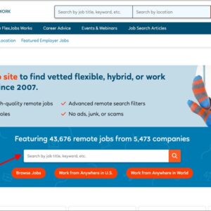 the types of jobs on flexjobs